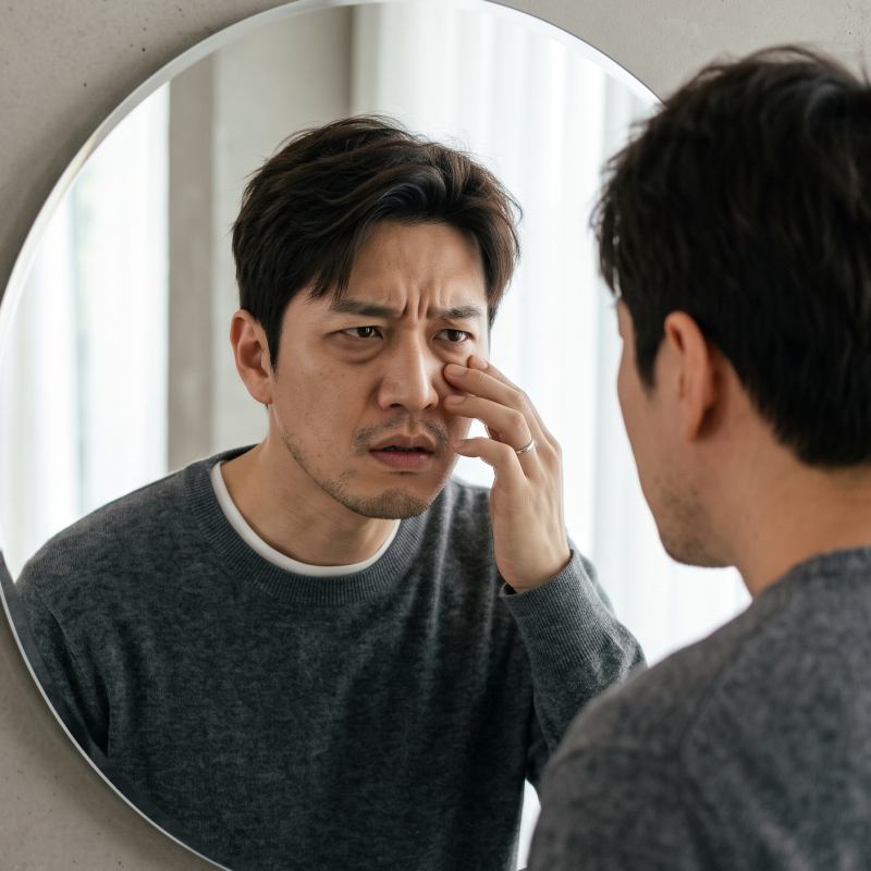 남자눈밑지방재배치 전 알아둘 다크서클 유형과 교정 정리